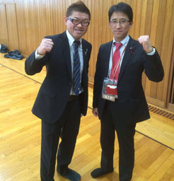 キックボクシング大会_会長と森
