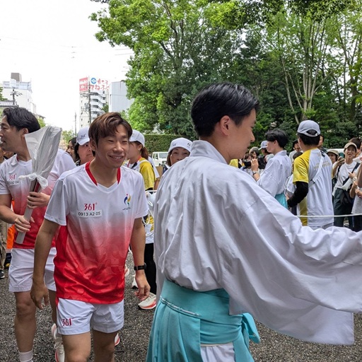 熱田神宮でのアジア大会聖火リレー04
